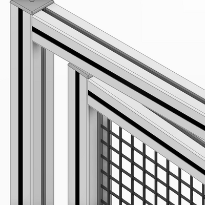 61-030-1 MODULAR SOLUTIONS PVC COVER PROFILE 45 SERIES, SHALLOW, BLACK, 2M